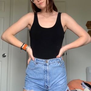 Gagaopt Backless Tank Snap Bodysuit